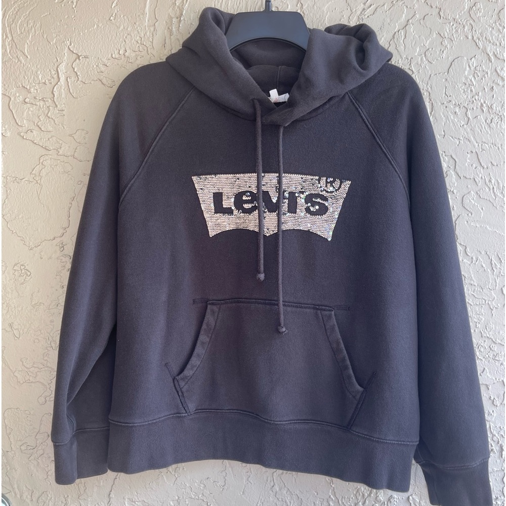 Levi’s size M black hoodie with sequins logos
